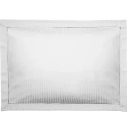 Linnea Taie d'oreiller 50x70 cm satin CONCERTO rayures blanc Neige