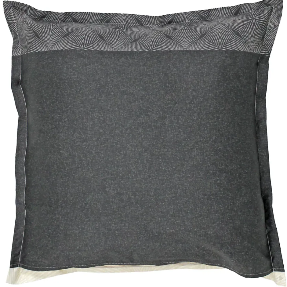 Linnea Taie d'oreiller 65x65 cm satin de coton TIAGO noir Discount