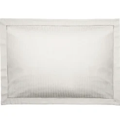 Linnea Taie d'oreiller 50x70 cm satin CONCERTO rayures beige Craie