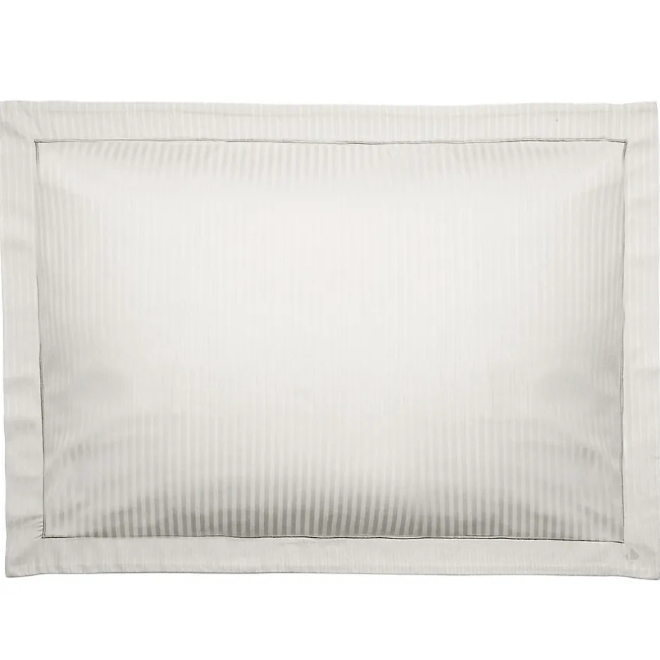 Linnea Taie d'oreiller 50x70 cm satin CONCERTO rayures beige Craie
