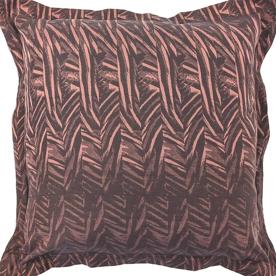 Linnea Taie d'oreiller 65x65 cm Satin de coton OPERA Marron foncé