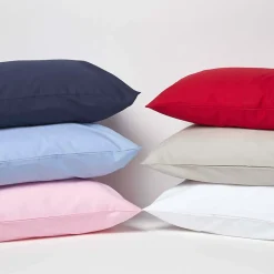 Homescapes Taies d'oreiller enfant blanc 100% coton égyptien 200 fils, 40x60 cm, lot de 2 - Discount