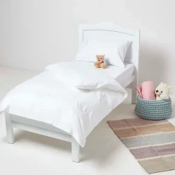 Homescapes Taies d'oreiller enfant blanc 100% coton égyptien 200 fils, 40x60 cm, lot de 2 - Discount