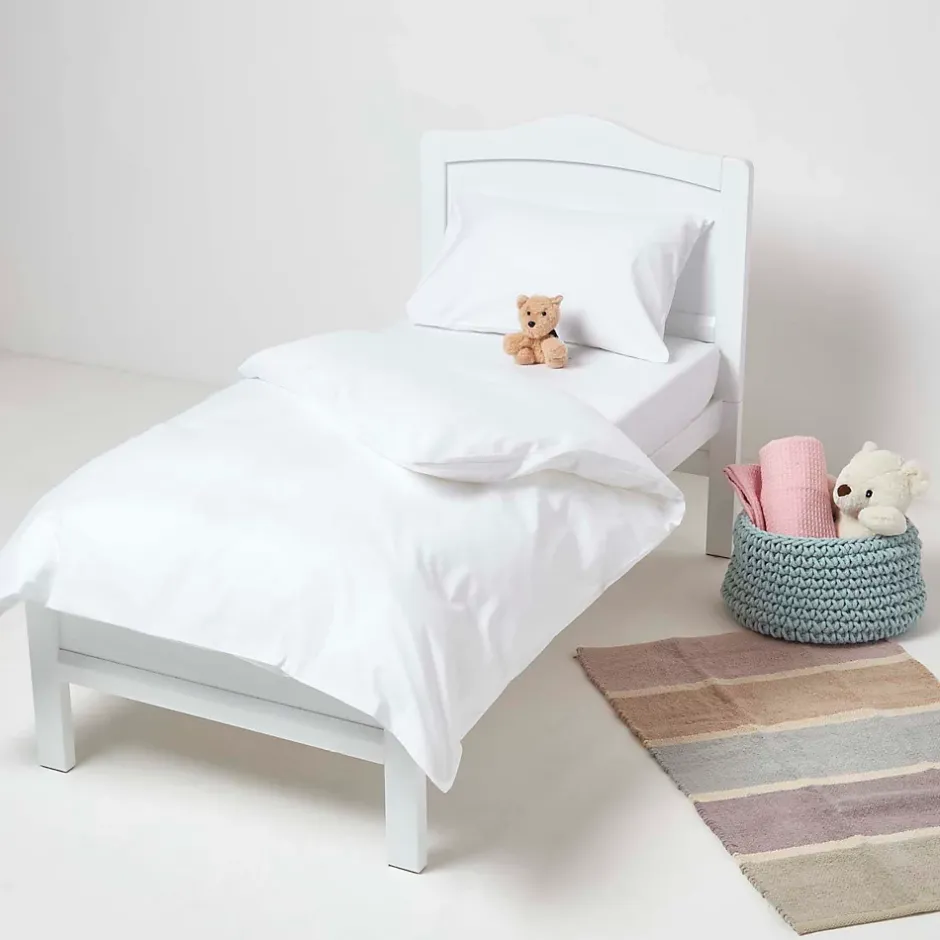 Homescapes Taies d'oreiller enfant blanc 100% coton égyptien 200 fils, 40x60 cm, lot de 2 - Discount