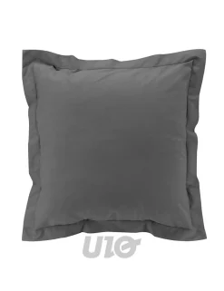 Douceur D'Intérieur Taies d'Oreiller Percale 63x63 anthracite