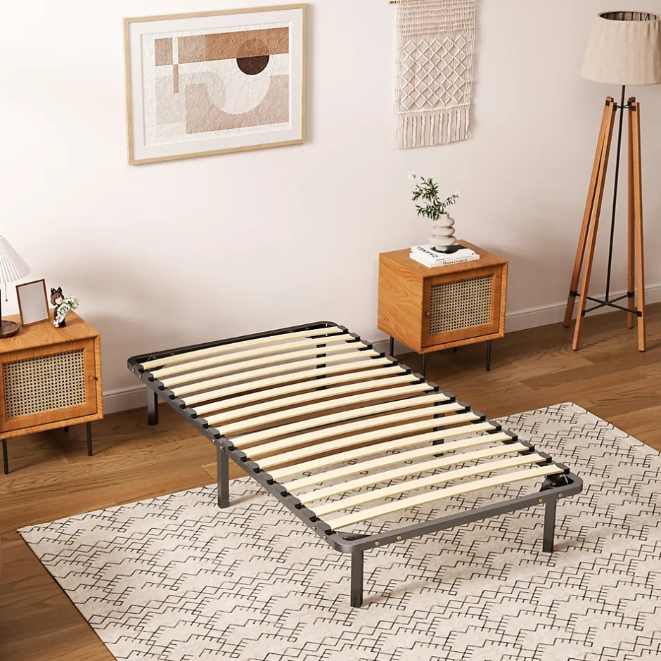 Teeno Sommier à Lattes sur Pieds-4 Pieds Inclus - Lit (90x190cm)