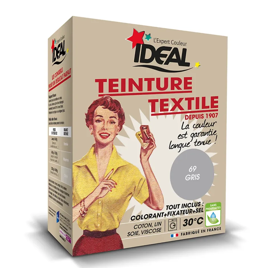 Ideal Teinture textile vintage gris Idéal 350g Sale