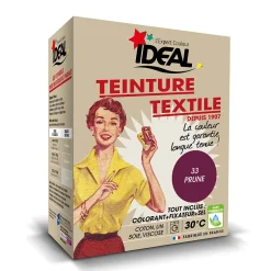 Ideal Teinture textile vintage prune Idéal 350g