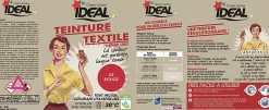 Ideal Teinture textile vintage rouge Idéal 350g Hot