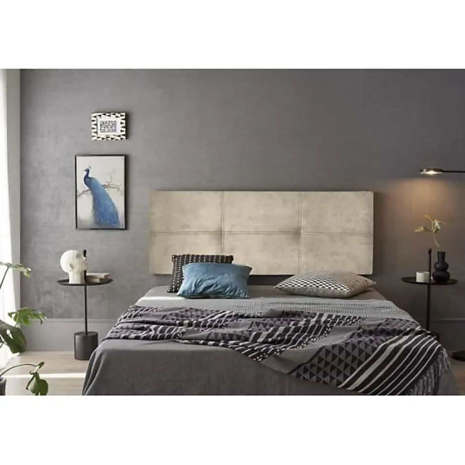 Eccox TETE DE LIT DALIA TISSU MAGNOLIA Beige 115