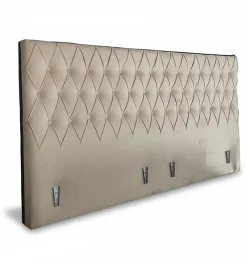 Pro Et Discount Tete de Lit en Velours Alcantara beige 190 x 100 cm - Couleur Sable Best