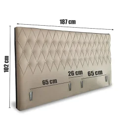 Pro Et Discount Tete de Lit en Velours Alcantara beige 190 x 100 cm - Couleur Sable Best
