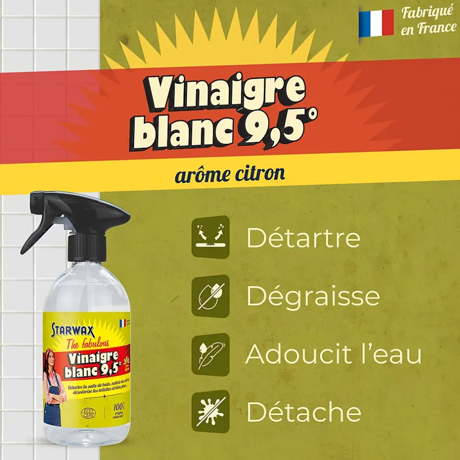 Starwax The fabulous Vinaigre blanc 9,5° parfum citron 500ml Best