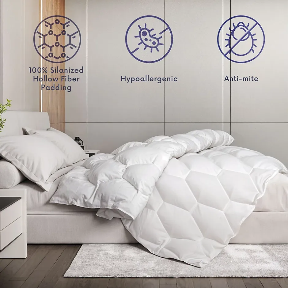 The White Stone Couette 4 Saisons avec Clips 200x200 cm Best