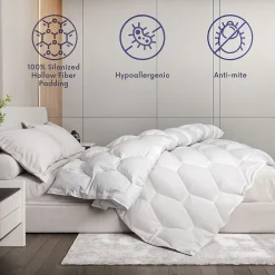 The White Stone Couette 4 Saisons avec Clips 210x260 cm Outlet
