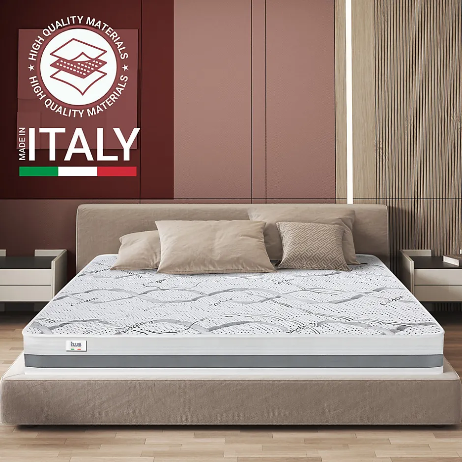 The White Stone Matelas en Mousse à Mémoire de Forme 165x210 cm Hauteur 27 cm