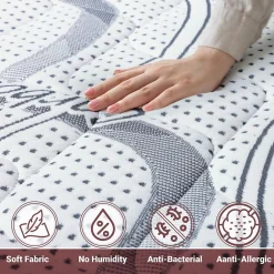 The White Stone Matelas en Mousse à Mémoire de Forme 165x210 cm Hauteur 27 cm