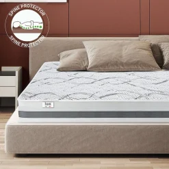 The White Stone Matelas en Mousse à Mémoire de Forme 220x220 cm Hauteur 27 cm Sale