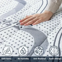 The White Stone Matelas en Mousse à Mémoire de Forme 200x220 cm Hauteur 22 cm Best