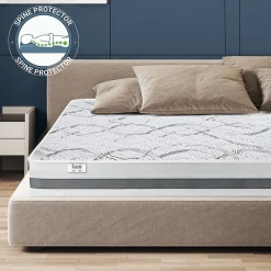 The White Stone Matelas en Mousse à Mémoire de Forme 100x160 cm Hauteur 22 cm Sale