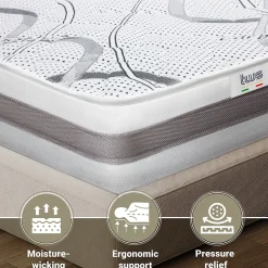 The White Stone Matelas Orthopédique 95x190 cm Fermeté Moyenne Hot