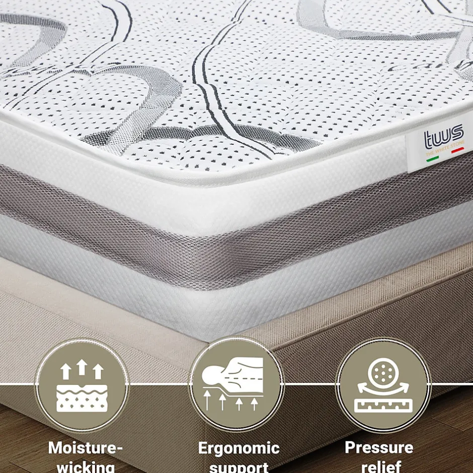 The White Stone Matelas Orthopédique 95x175 cm Fermeté Moyenne
