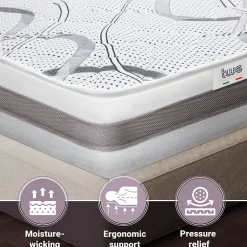 The White Stone Matelas Orthopédique 80x220 cm Fermeté Moyenne