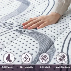 The White Stone Matelas Orthopédique 155x220 cm Fermeté Moyenne Discount