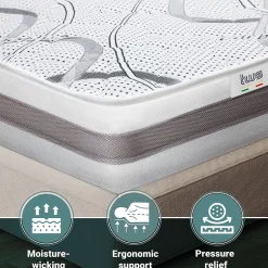 The White Stone Matelas Orthopédique 95x180 cm Fermeté Moyenne