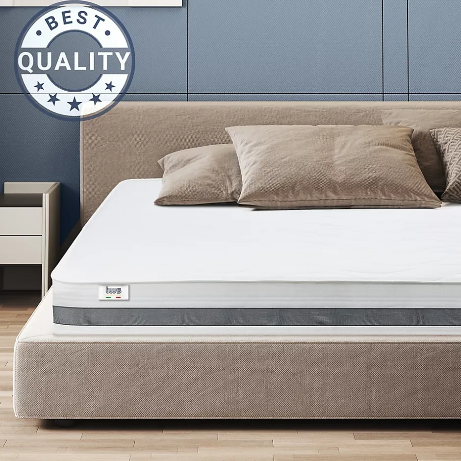 The White Stone Matelas 160x210 cm en Mousse Antibactérien Hot