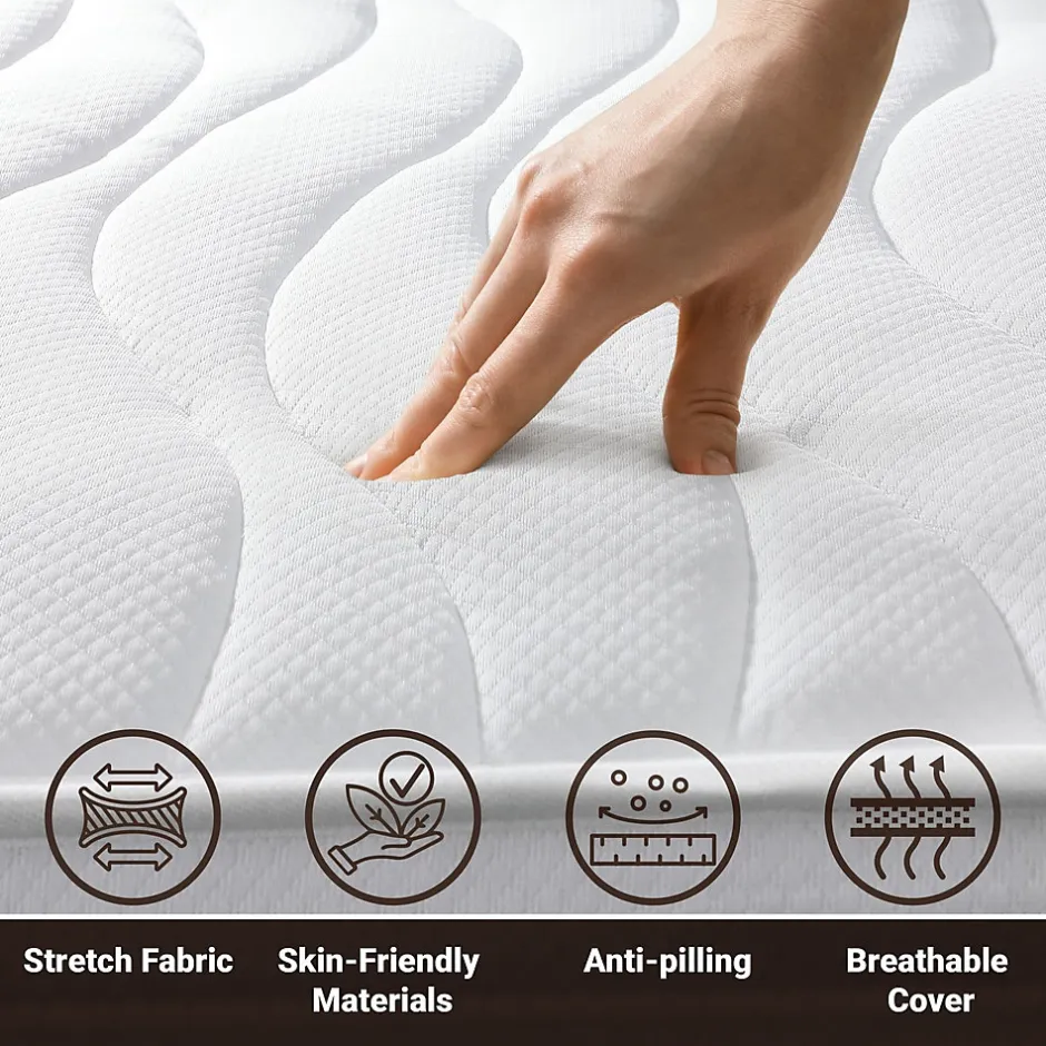 The White Stone Matelas 200x220 cm en Mousse Antibactérien