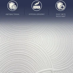 The White Stone Matelas 90x190 en Mousse à Mémoire Breeze et Ressorts Ensachés, Hauteur 30 cm