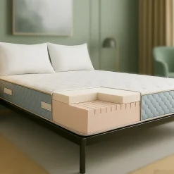 The White Stone Matelas 140x190 cm en Mousse Hypoallergénique et Memory Foam, Hauteur 22 cm Sale