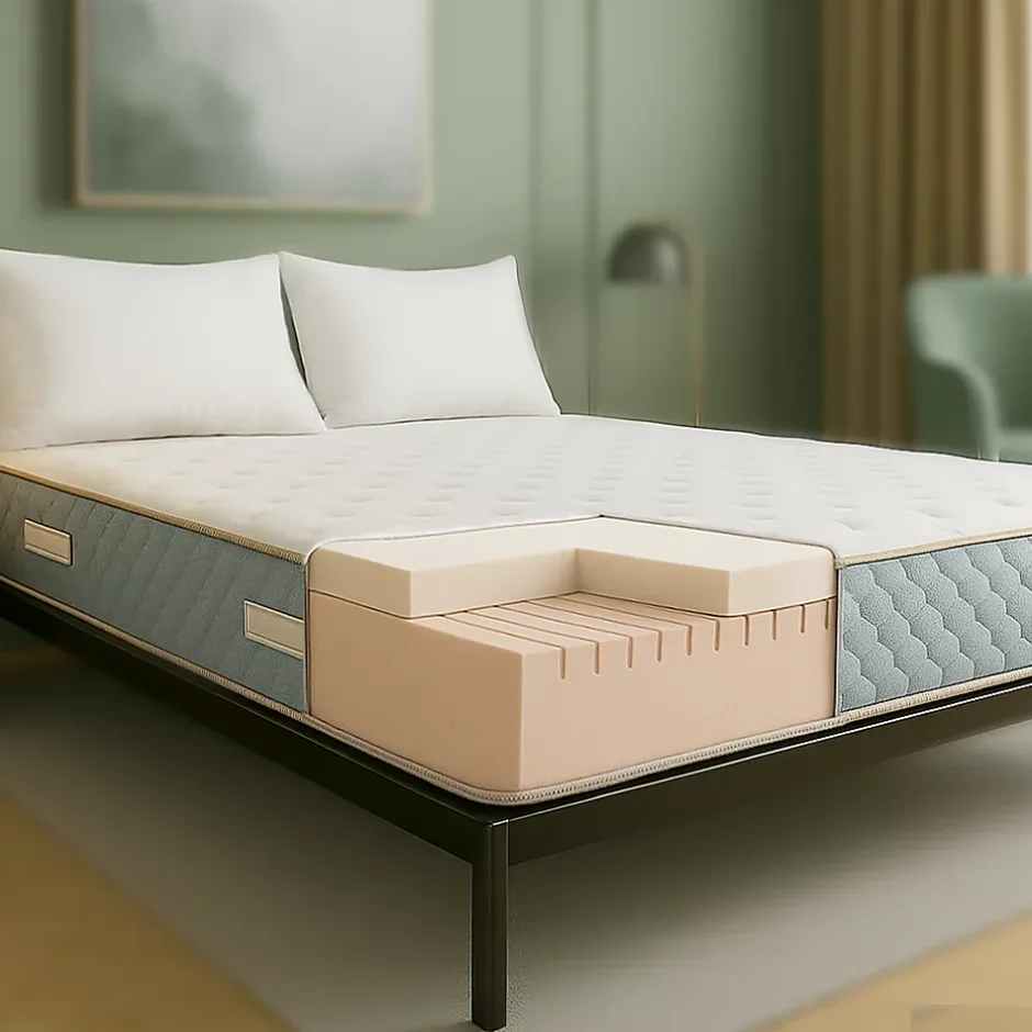 The White Stone Matelas 140x190 cm en Mousse Hypoallergénique et Memory Foam, Hauteur 22 cm Sale
