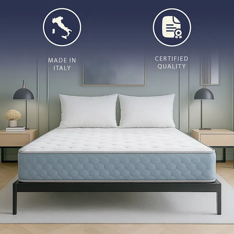 The White Stone Matelas 140x190 cm en Mousse Hypoallergénique et Memory Foam, Hauteur 22 cm Sale