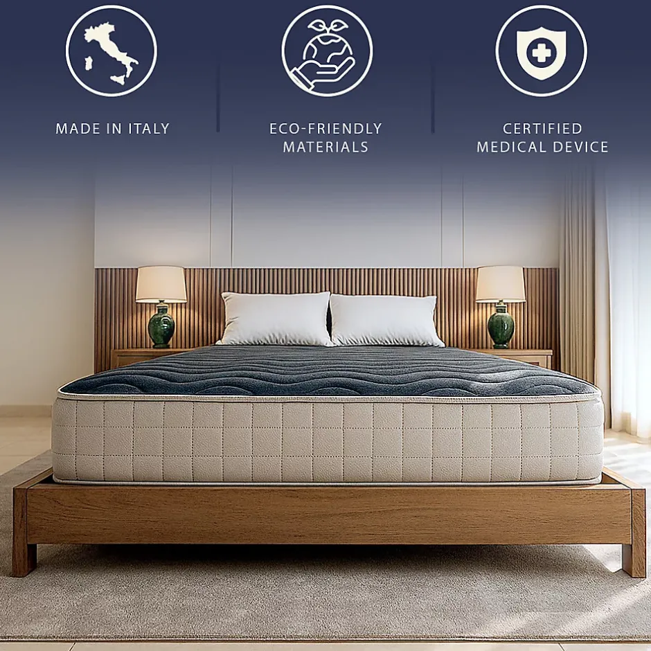 The White Stone Matelas 120x190 cm en Mousse à Mémoire, Hauteur 18 cm Discount