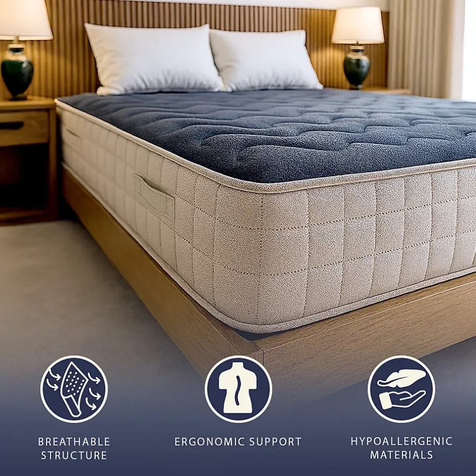 The White Stone Matelas 120x190 cm en Mousse à Mémoire, Hauteur 18 cm Discount