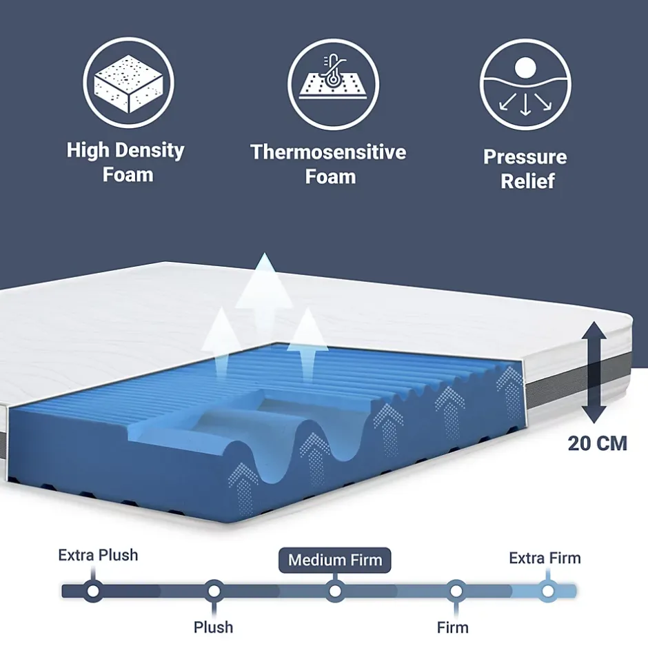 The White Stone Matelas 180x190 cm en Mousse Antibactérien Clearance