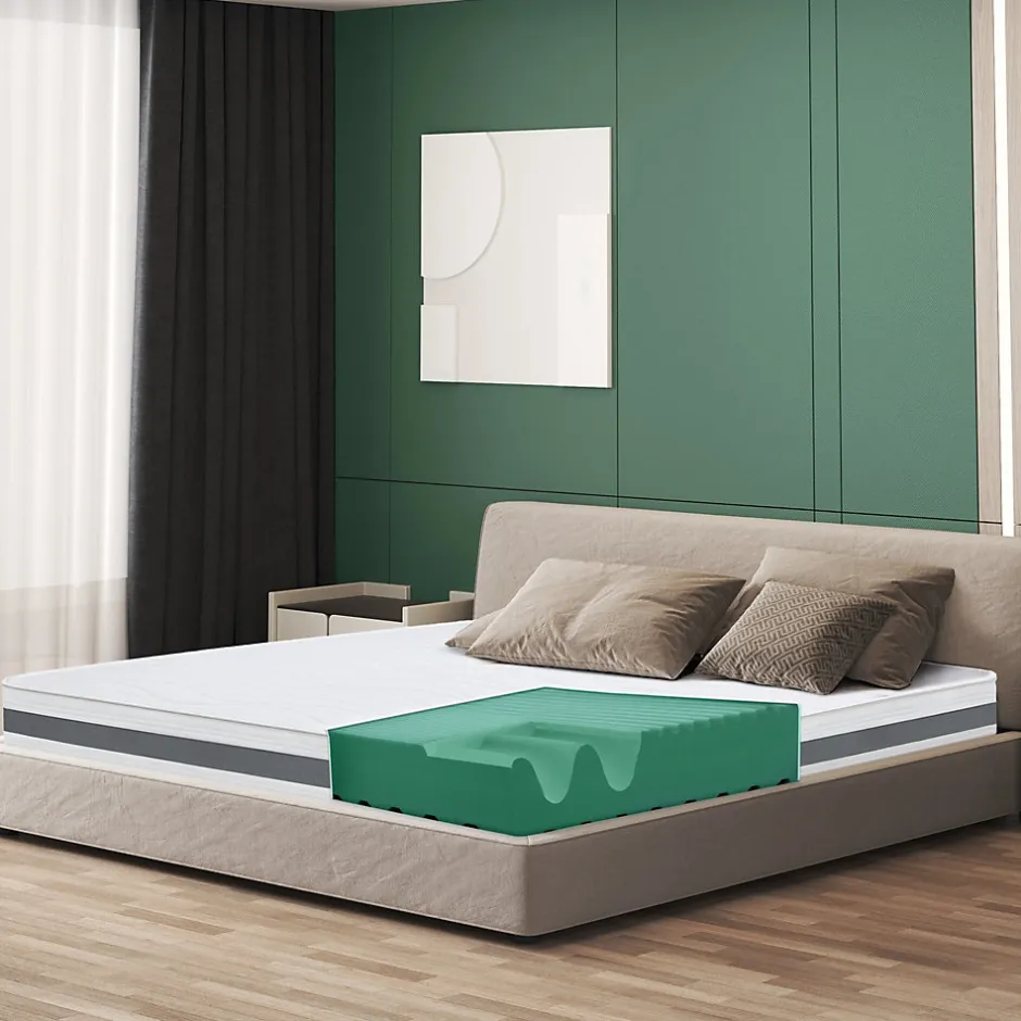 The White Stone Matelas 90x200 cm en Mousse Antibactérien