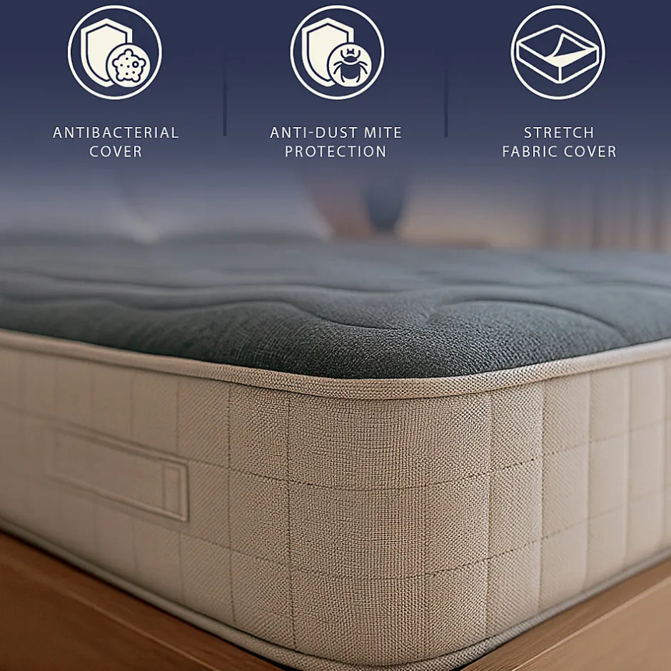 The White Stone Matelas 160x200 cm en Mousse à Mémoire, Hauteur 25 cm Hot