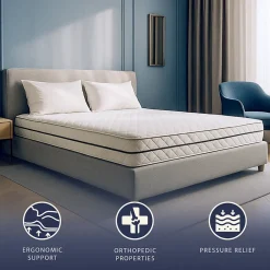 The White Stone Matelas 160x200 à Ressorts Ensachés et Mousse, 24 cm Outlet