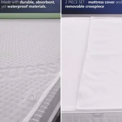 The White Stone Protège-matelas 100x200 Imperméable avec Alèse Amovible Outlet