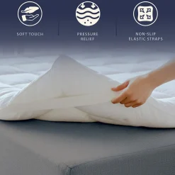 The White Stone Surmatelas 120x200 cm avec rembourrage en ouate de 1000 g/m²