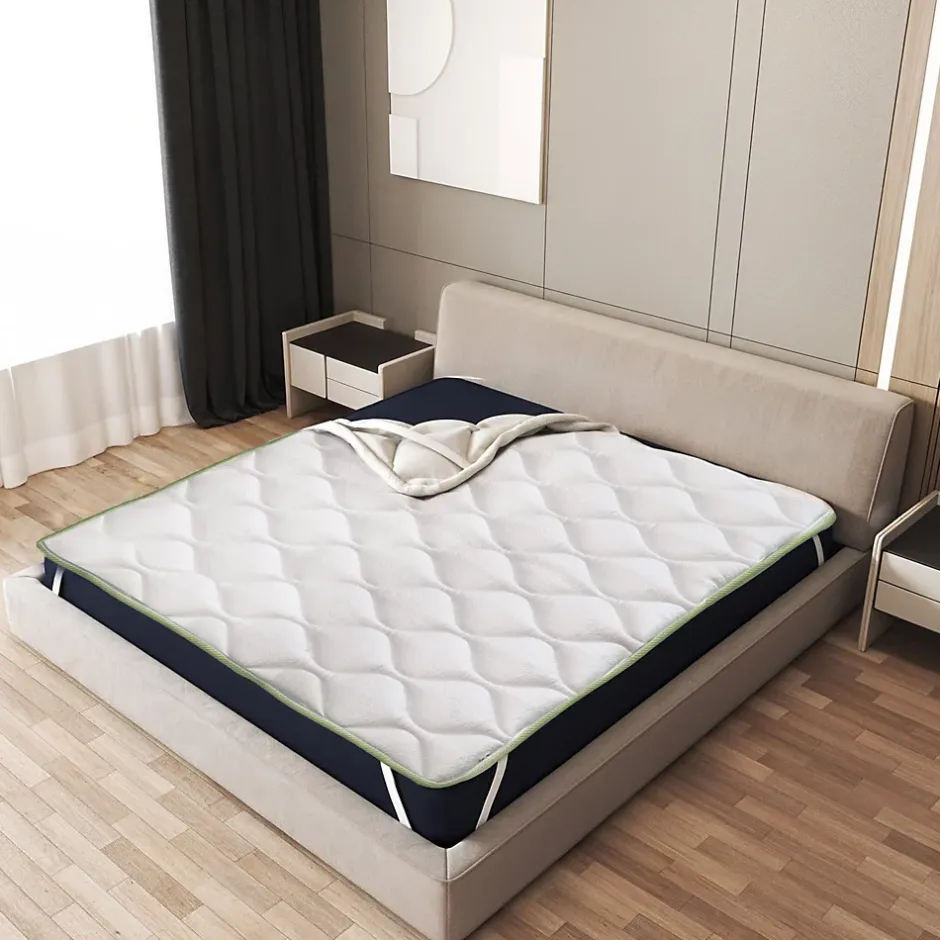 The White Stone Surmatelas Rafraîchissant avec Élastiques 165x195 New