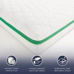 The White Stone Surmatelas 135x190 en Memory Foam Breeze à 9 Zones