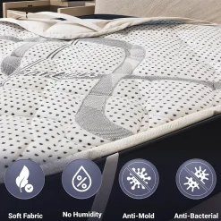 The White Stone Surmatelas 135x190 respirant hauteur 5 cm Outlet
