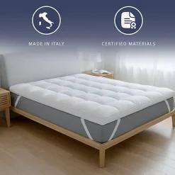 The White Stone Surmatelas 120x190 cm avec rembourrage en ouate de 1000 g/m² Clearance