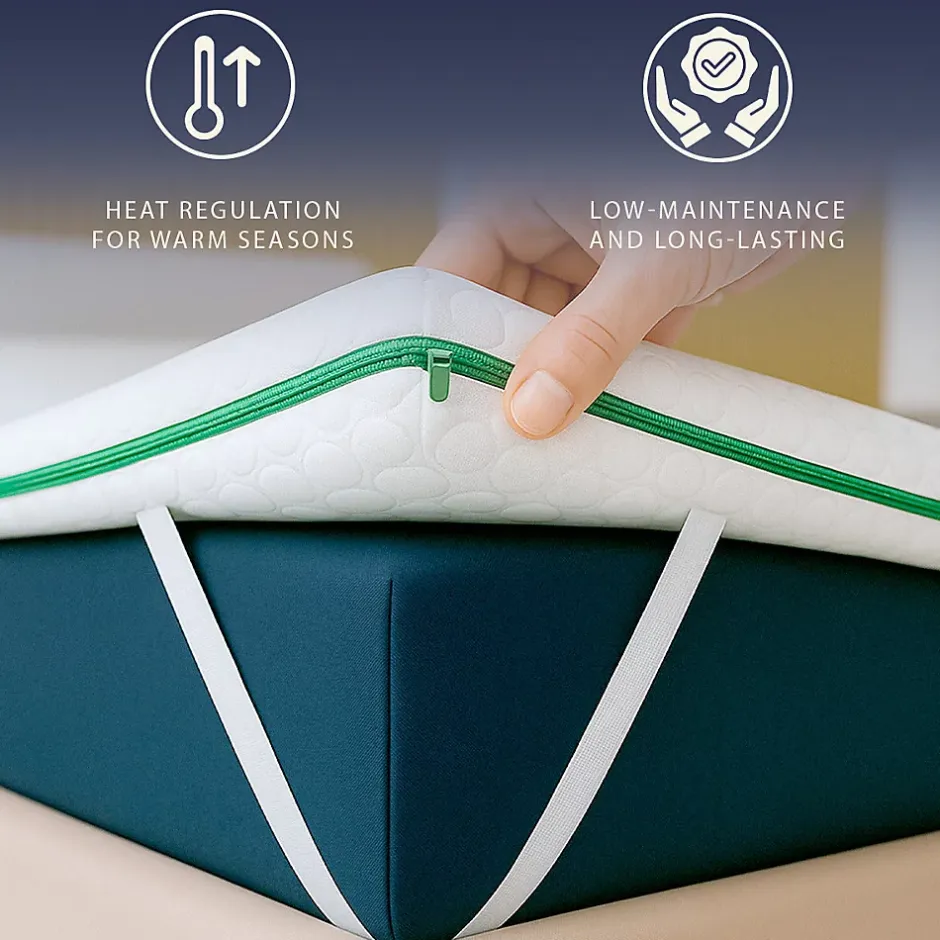 The White Stone Surmatelas 90x190 en Memory Foam Breeze à 9 Zones