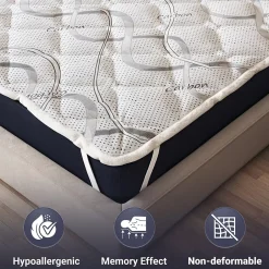 The White Stone Surmatelas 80x200 respirant hauteur 5 cm
