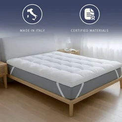 The White Stone Surmatelas 140x190 cm avec rembourrage en ouate de 1000 g/m²